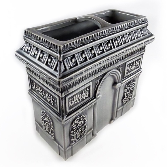 Paris Toothbrush Holder Arc de Triomphe Ceramic NEW Parisian French Country - Picture 1 of 9
